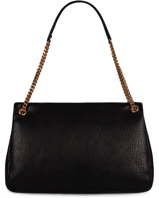 Saint Laurent Black Calypso Large Leather Shoulder Bag