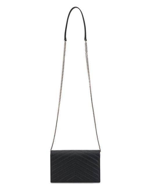Saint Laurent Black Shoulder Bag With Monogram