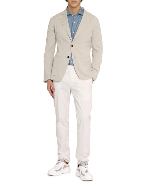 Dondup Gray Single-breasted Two-button Jacket for men