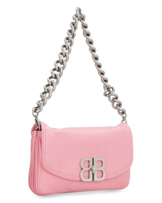 Balenciaga Pink Soft Leather Crossbody Handbag
