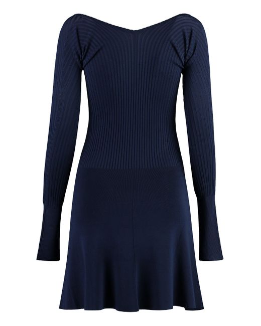 Jacquemus Blue Pralu Knit Mini-Dress