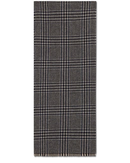 Slowear Gray Houndstooth Scarf for men