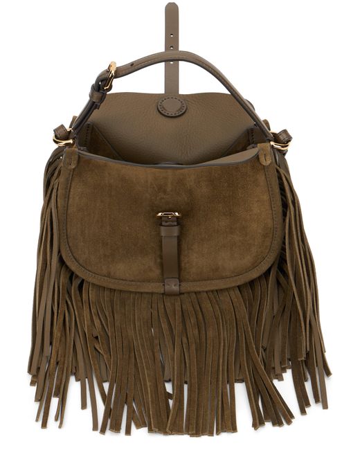Etro Brown Fringe Shoulder Bag
