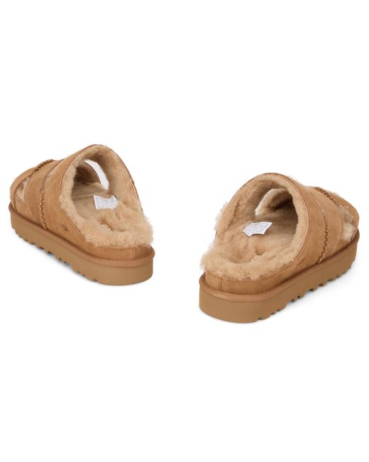 Ugg Brown Greenport Cross Strap Slippers