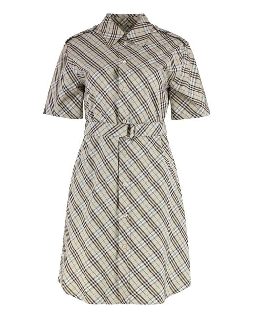 Burberry Natural Cotton Shirtdress
