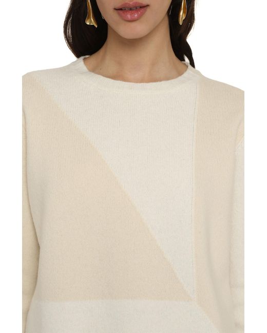 Jil Sander Natural Crew-Neck Wool Sweater