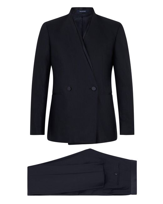 Tagliatore Blue Suit With Double-Breasted Jacket for men