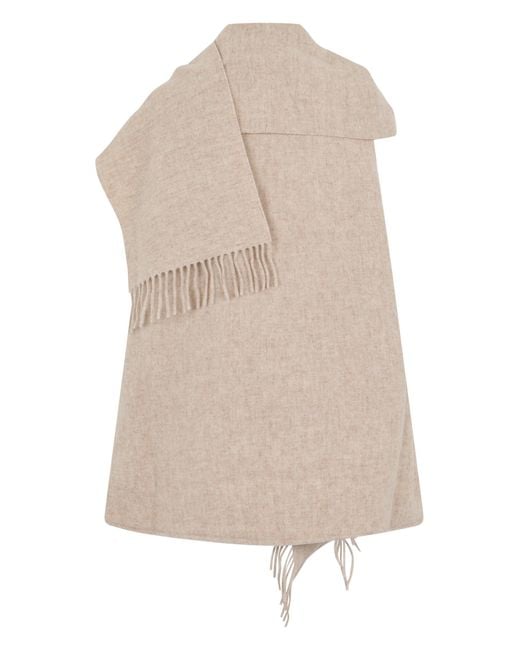 Fabiana Filippi Natural Scarf With Fringes