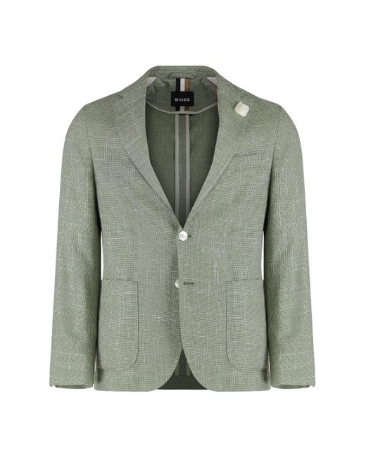 Giacca monopetto a due bottoni di Boss in Green da Uomo