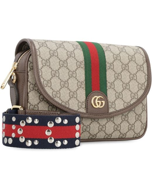 Gucci Gray Ophidia gg Supreme Fabric Shoulder Bag