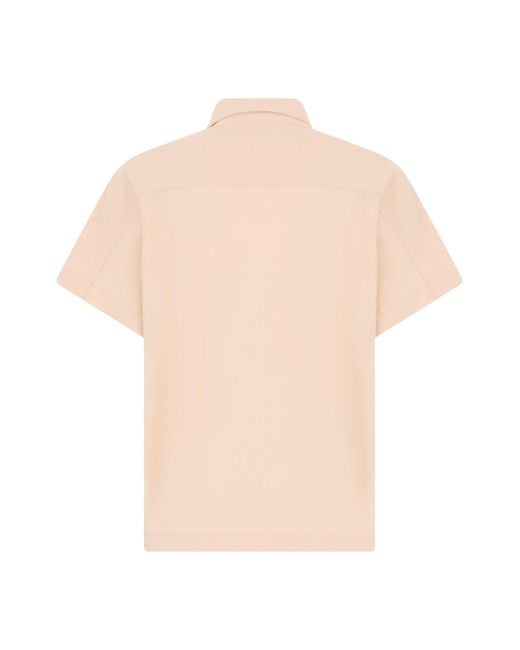Slowear Pink Cotton Polo Shirt With Short Sleeves