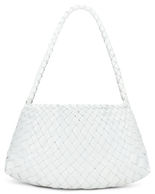 Dragon Diffusion White Woven Shoulder Bag