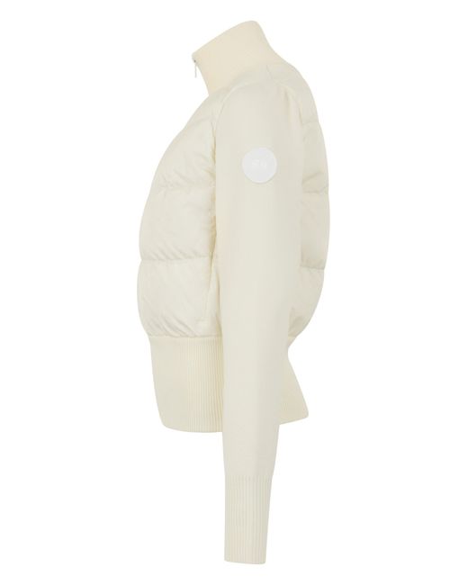Canada Goose White Short Padded Jacket