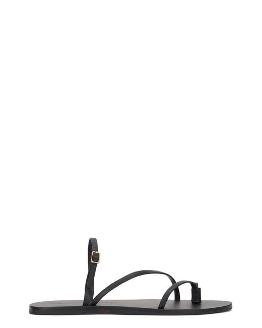 Manebí Black Low Leather Sandal