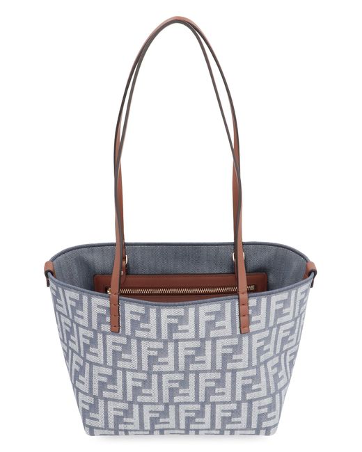 Fendi Blue Roll Small Tote Bag