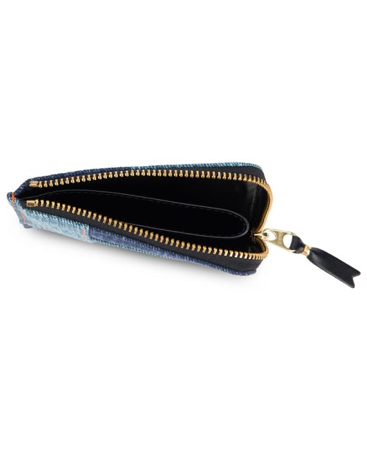 Comme des Garçons Blue Compact Wallet With Zip