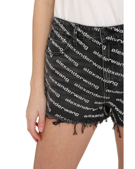 Alexander Wang Black Chic Cotton Mini Shorts