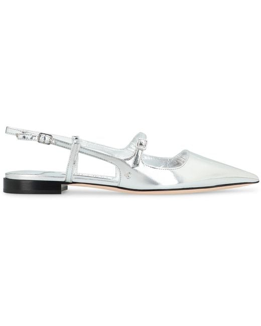 Jimmy Choo White Didi Leather Slingback Pumps