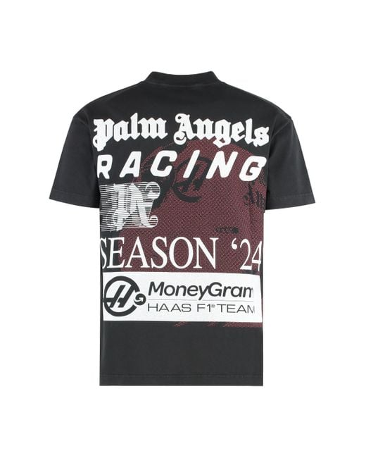 Palm Angels Black T-Shirt Paxhaas Racing Club for men