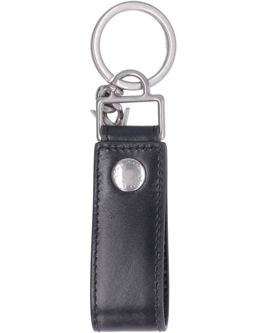 Saint Laurent Blue Leather Keychain With Logo for men