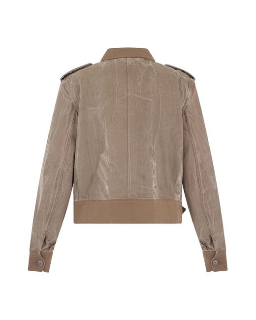 Our Legacy Brown Denim Jacket With Applied Pockets for men