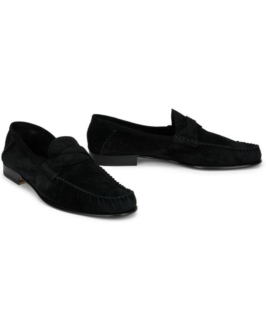 Tom Ford Black Classic Moccasin for men