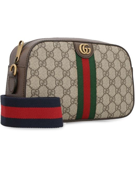 Gucci Gray Ophidia Gg Supreme Fabric Shoulder Bag for men