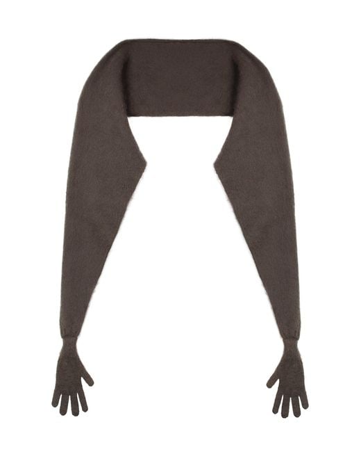 Moschino Black Mohair Cape Coat