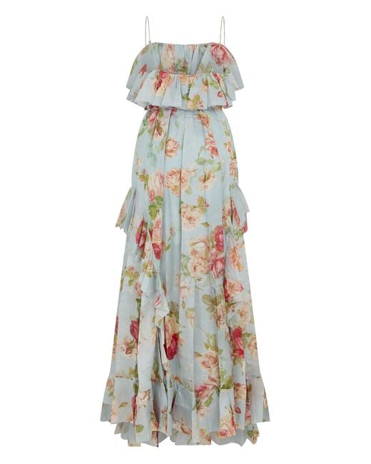 Zimmermann White Roselight Frill Maxi Dress