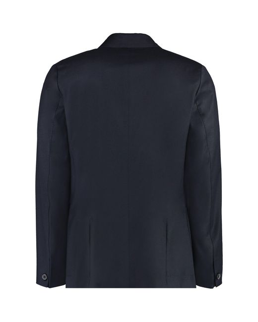 Paul Smith Blue Wool-Cashmere Blend Two-Button Blazer For for men