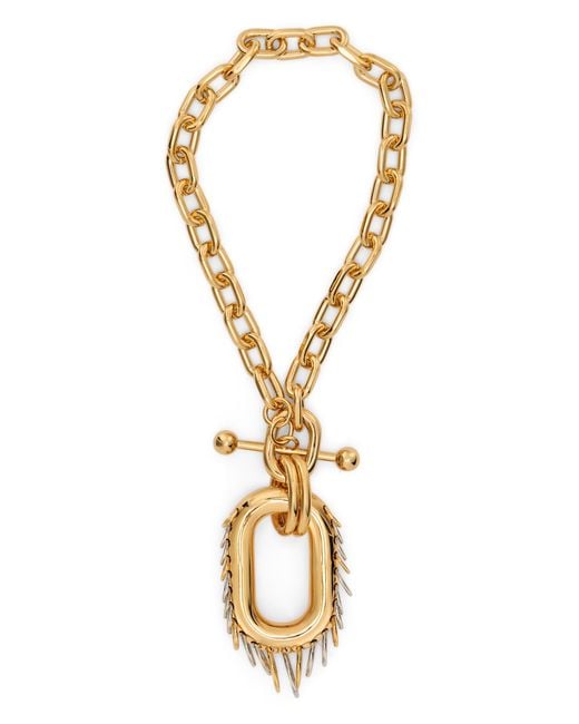 Rabanne Metallic Punk Xl Metal Link Necklace