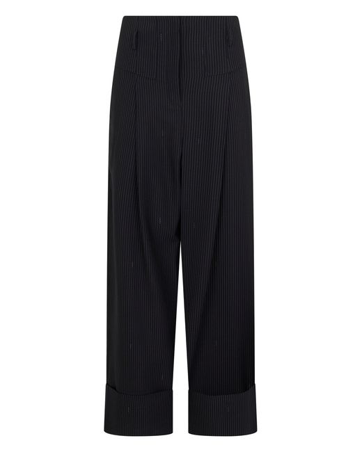 Fendi Black Wide Elegant Trousers