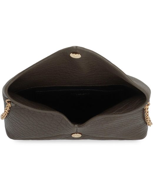 Saint Laurent Gray Cassandre Leather Clutch