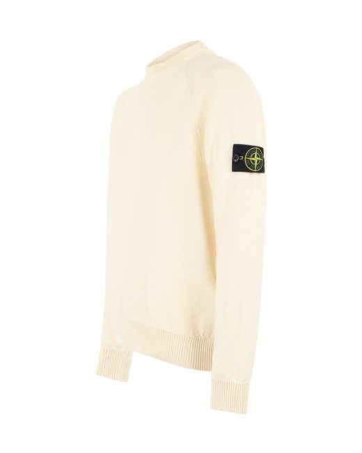 Stone Island Natural Crew Neck Sweater for men