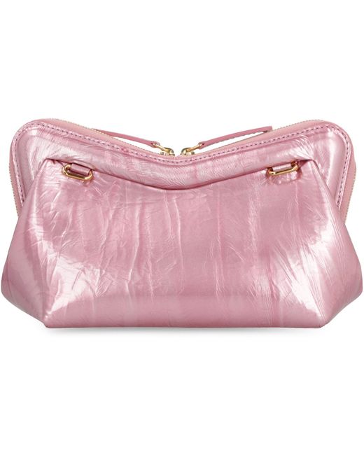 Mansur Gavriel Pink Mini M Frame Leather Bag