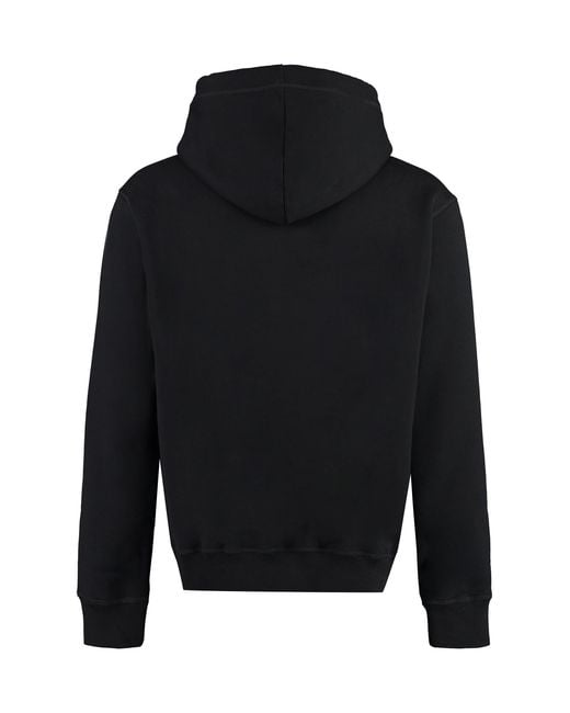 DSquared² Black Cotton Hoodie for men