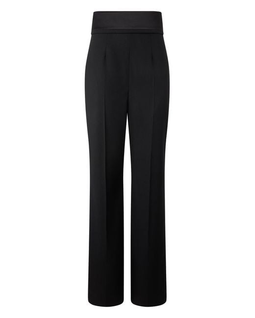 McQueen Black Straight Wool Trousers