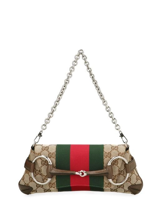 Gucci Red Horsebit Chain Small Shoulder Bag