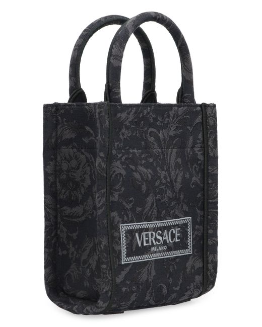 Mini borsa shopping Athena di Versace in Black da Uomo