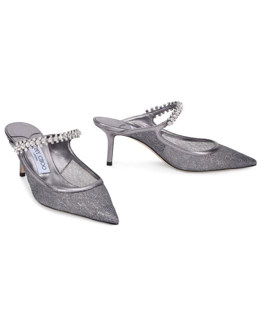 Jimmy Choo White Pointed Kitten Heel Shoe