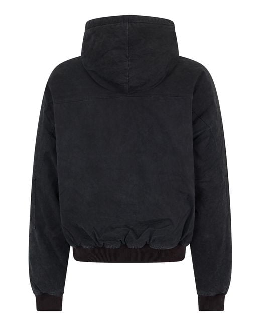 Represent Black Hooded Bomber for men