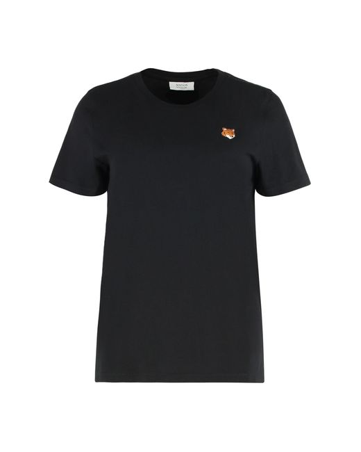 Maison Kitsuné Black Crew Neck T-Shirt