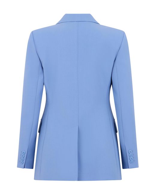 Max Mara Blue Wool Double-Breasted Blazer
