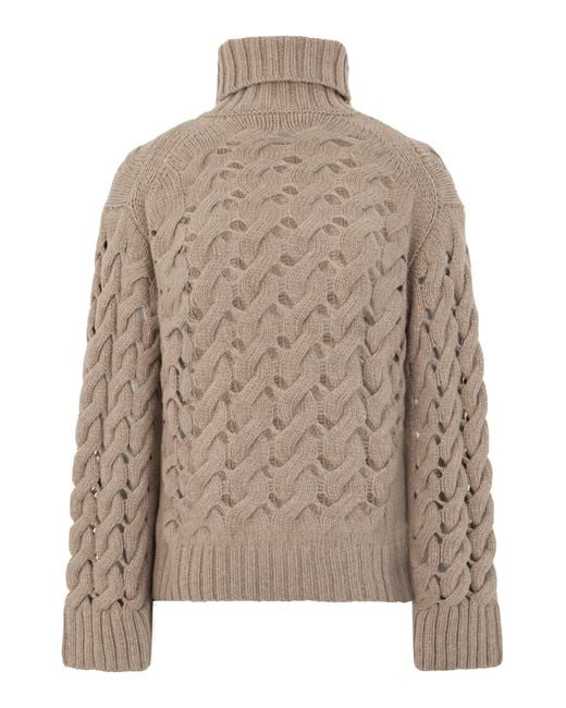 P.A.R.O.S.H. Brown High Neck Sweater