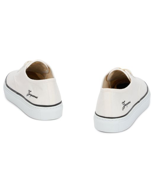 Jacquemus White Cotton Canvas Sneakers