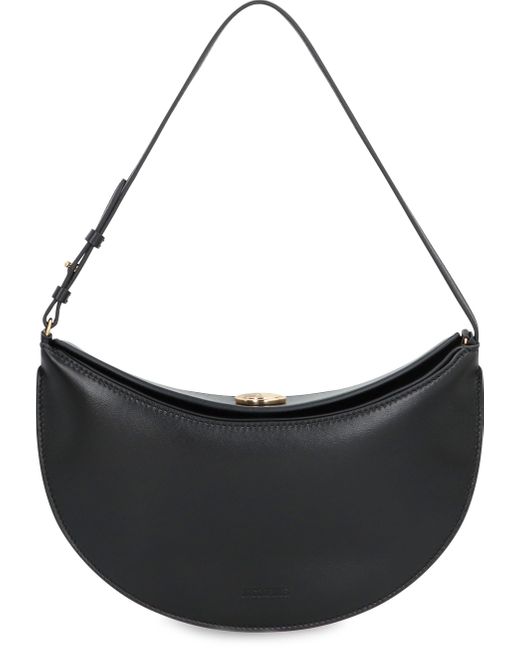 Jacquemus Black Le Petite Ovalo Leather Shoulder Bag