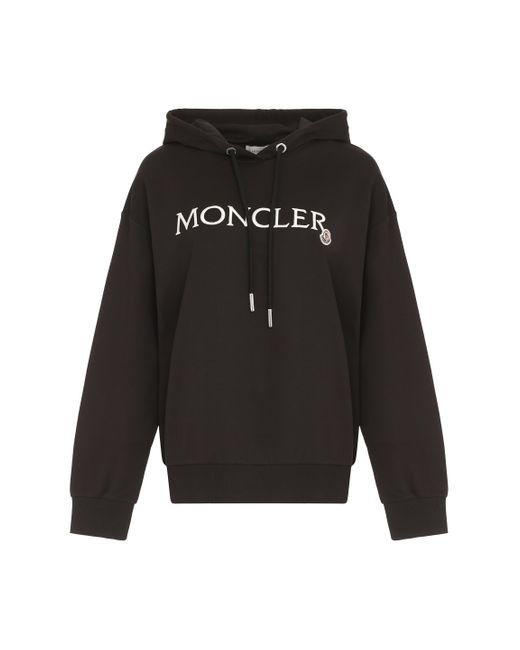 Moncler Black Cotton Hoodie