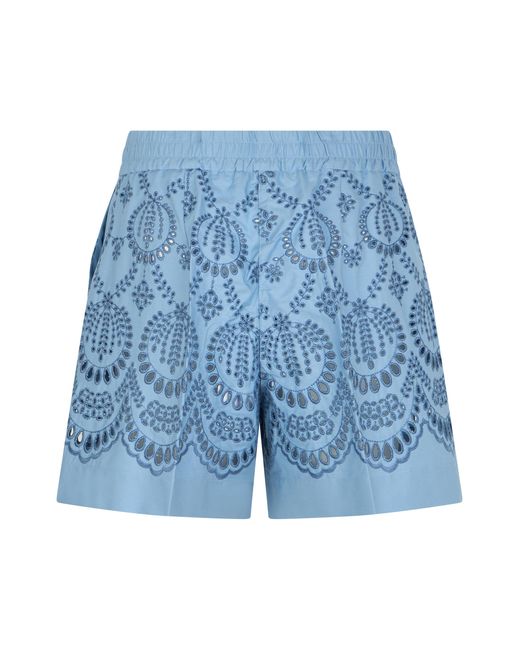 P.A.R.O.S.H. Blue Cotton Shorts