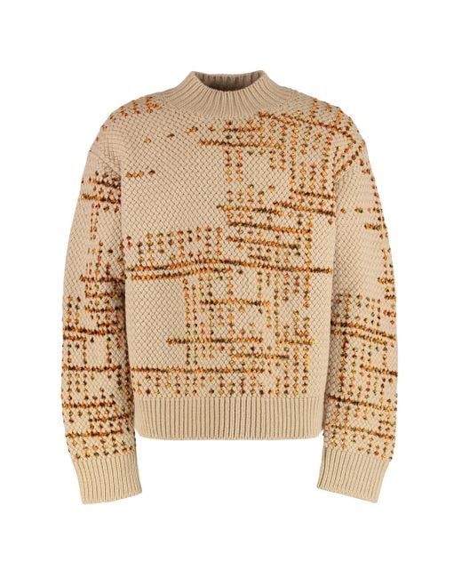 Dries Van Noten Natural Crew Neck Sweater for men