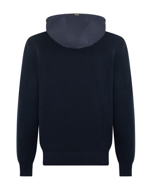 Pullover con Cappuccio di Herno in Blue da Uomo